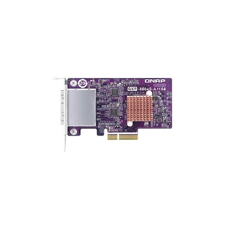 QNAP 2-port SFF-8088 SATA host bus adapter, 8 x SATA 6Gb/s, PCIe 3.0 x4, for TL SATA JBOD