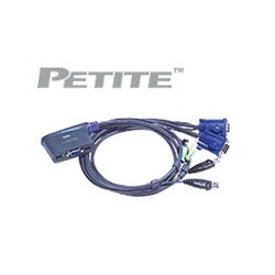 ATEN přepínač KVM 2-port VGA KVMP USB2.0, mini, audio, 1,8m kabely