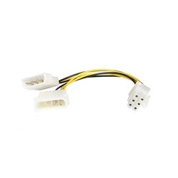 PREMIUMCORD Redukce napájecí 5,25" Molex - 6pin pro PCI-E grafické karty
