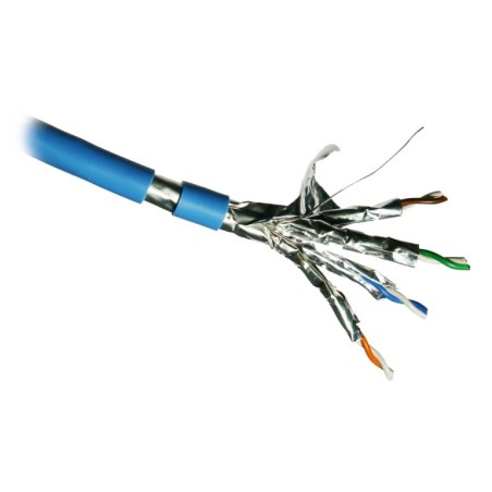 DATACOM F/FTP drát CAT6A Eca LSOH 500m cívka modrý