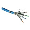 DATACOM F/FTP drát CAT6A Eca LSOH 500m cívka modrý