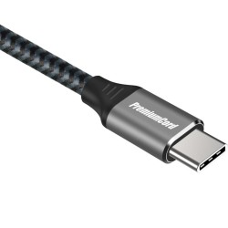 PREMIUMCORD Kabel USB-C (USB 3.2 Gen 2, 3A, 60W, 20Gbit/s) bavlněný oplet, 1,5m