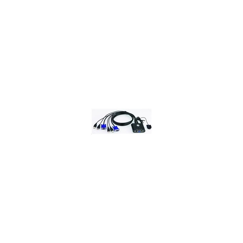 ATEN 2-port KVM USB mini, 1m kabely, DO