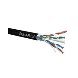Instalační kabel venkovní Solarix FTP, Cat6, drát, PE, cívka 500m
