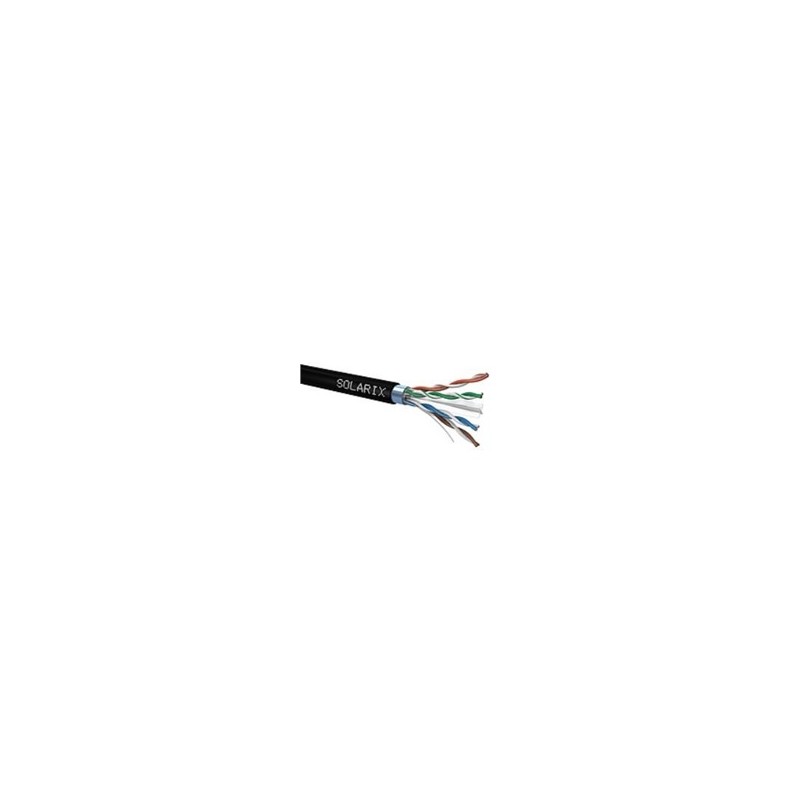 Instalační kabel venkovní Solarix FTP, Cat6, drát, PE, cívka 500m