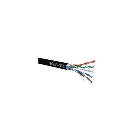 Instalační kabel venkovní Solarix FTP, Cat6, drát, PE, cívka 500m