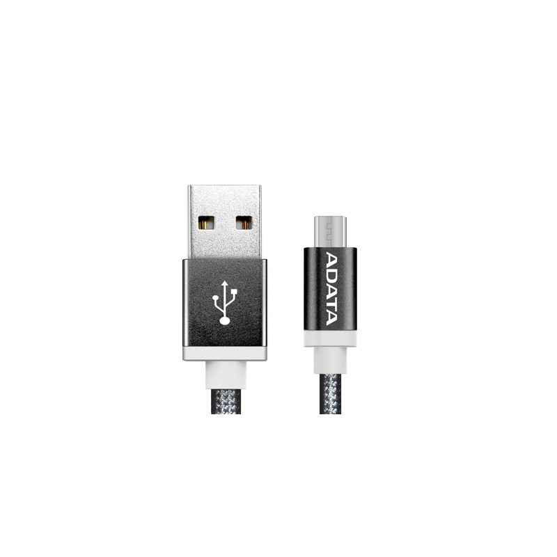 ADATA Micro USB kabel pletený 1m černý