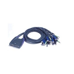 ATEN přepínač KVM 4-port VGA KVMP USB2.0, mini, audio, 0,9m kabely