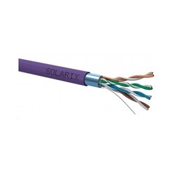 Instalační kabel Solarix FTP, Cat5E, drát, LSOH, cívka 500m