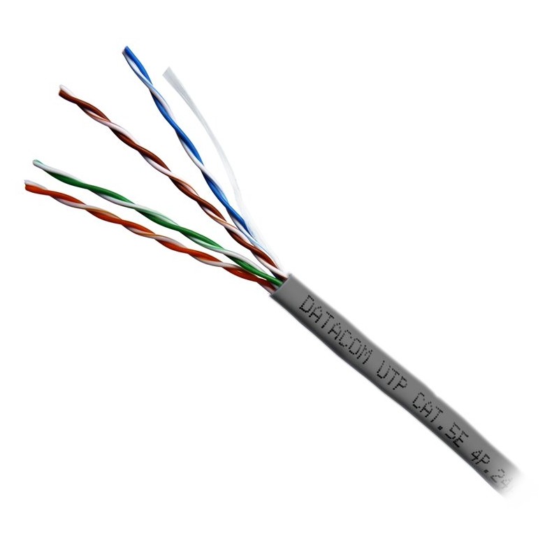 Metráž DATACOM UTP drát CAT5E PVC 50m šedý