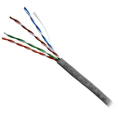 Metráž DATACOM UTP drát CAT5E PVC 50m šedý