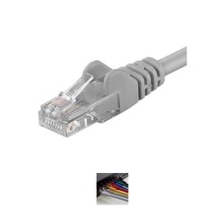 PremiumCord Patch kabel UTP RJ45-RJ45 level 5e 3m šedá