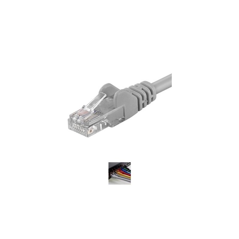 PremiumCord Patch kabel UTP RJ45-RJ45 level 5e 3m šedá