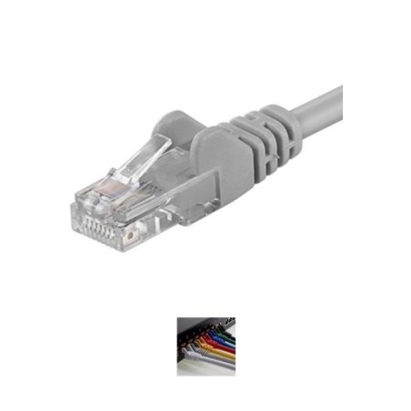 PremiumCord Patch kabel UTP RJ45-RJ45 level 5e 3m šedá