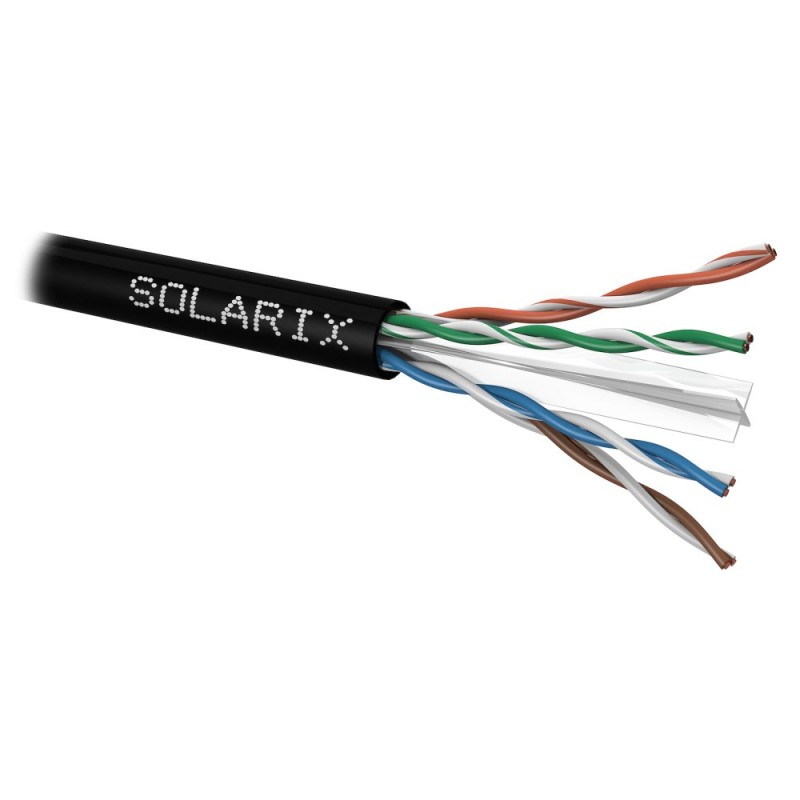 Instalační kabel Solarix CAT6 UTP PE Fca venkovní 500m/cívka SXKD-6-UTP-PE