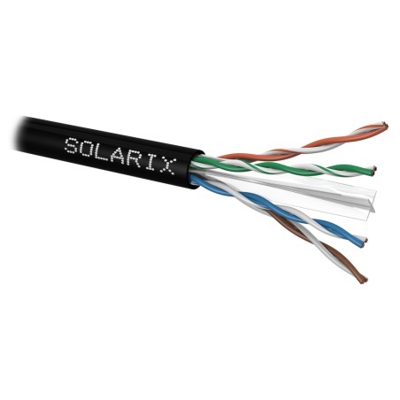 Instalační kabel Solarix CAT6 UTP PE Fca venkovní 500m/cívka SXKD-6-UTP-PE