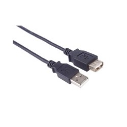 PremiumCord kabel prodlužovací USB 2.0, A-A, 1m, černá