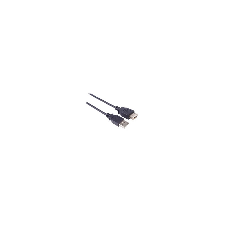 PremiumCord kabel prodlužovací USB 2.0, A-A, 1m, černá