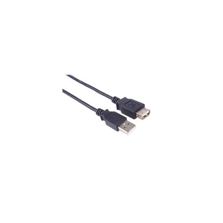 PremiumCord kabel prodlužovací USB 2.0, A-A, 1m, černá