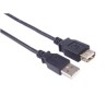 PremiumCord kabel prodlužovací USB 2.0, A-A, 1m, černá
