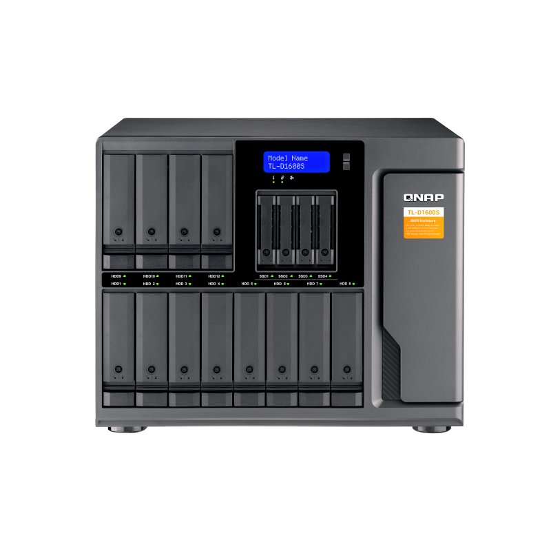 QNAP TL-D1600S - úložná jednotka JBOD SATA (12x SATA + 4x 2,5" SATA), desktop