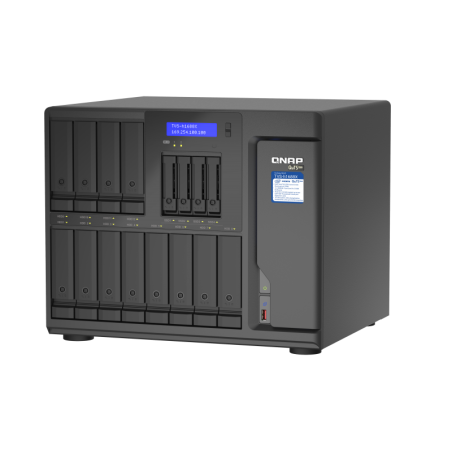 QNAP TVS-h1688X-W1250-32G (Xeon 3,3GHz, ZFS, 32GB ECC RAM, 12x 3,5"+ 4x 2,5", 2x M.2 NVMe, 4x2,5GbE)