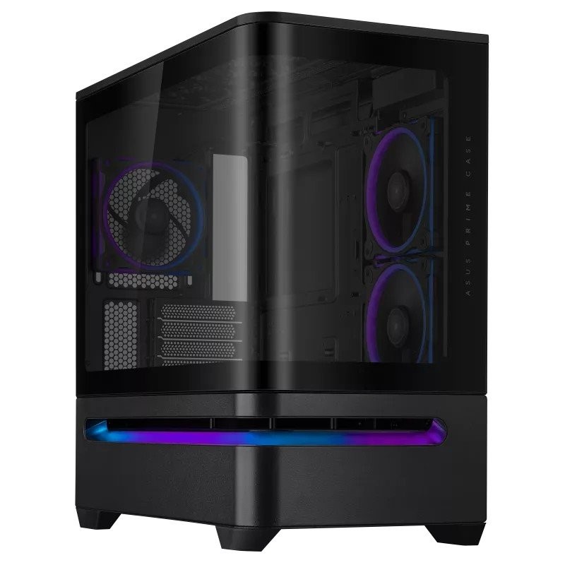 ASUS Case AP202 PRIME CASE, mATX, Průhledná bočnice, 3x 120mm ARGB Fan, černá