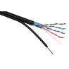 Instalační kabel Solarix venkovní FTP, Cat5E, drát, PE, samonosný, cívka 305m