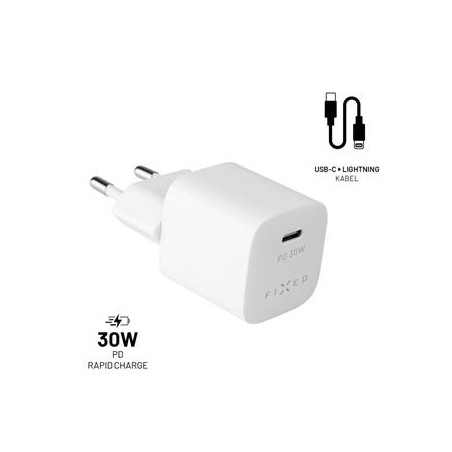 FIXED nab.,USB-C, USB-C/Lightning,1.2m, MFI, 30W
